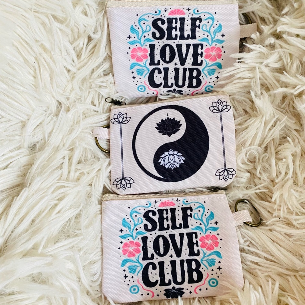 Self Love Club Canvas Pouches